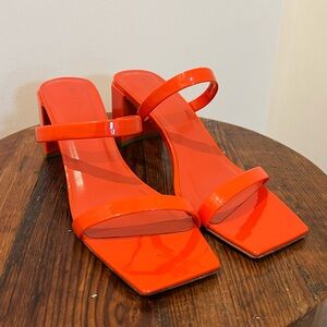 BY FAR Orange Red Women's Sandals